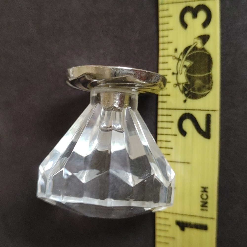 15 Pcs Acrylic Crystal Cabinet Drawer Knobs w Polished Chrome Swirl Base - Picture 4 of 10